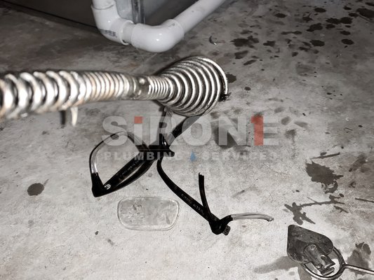 Drain Cleaning - This beautiful pair of glasses were dropped and flushed into the toilet by one of our customers and caused a sever pipe blockage. Luckily we were able to snake and remove them after multiple attempts. Drain Cleaning - This beautiful pair of glasses were dropped and flushed into the toilet by one of our customers and caused a sever pipe blockage. Luckily we were able to snake and remove them after multiple attempts.