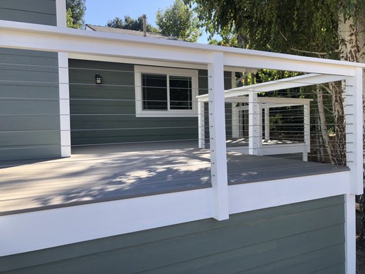 Remodel - This was a large and beautiful remodel. The whole wrap around deck, back porch, driveway and retaining wall had to be completed rebuilt. The finished product was not only gorgeous but safer for the homeowners to live and enjoy their deck. Remodel - This was a large and beautiful remodel. The whole wrap around deck, back porch, driveway and retaining wall had to be completed rebuilt. The finished product was not only gorgeous but safer for the homeowners to live and enjoy their deck.
