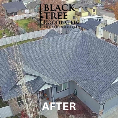 Roof Replacement in Fruitland Idaho - This roof was roughly 20 years old and had been repair. We removed the old roof, repaired the damaged wood by replacing it and installed a brand new roof to last for many years! Roof Replacement in Fruitland Idaho - This roof was roughly 20 years old and had been repair. We removed the old roof, repaired the damaged wood by replacing it and installed a brand new roof to last for many years!