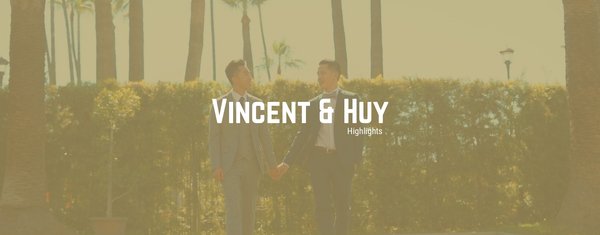 Same Sex Wedding - Vincent and Huy met at their friend Hoi’s birthday party in August 2013. There were some challenges early on, some minor (Huy was an hour late to their first date) and some major (Huy still wasn’t out), but Vincent and Huy grew steadily closer. A month later, Huy finally came out to his friends and family with Vince’s help, and since then, the two of them have not looked back. 

​As the years passed, Vincent and Huy shared many milestones together. Together they became adoptive parents to an always-hungry cat, traveled to several different continents, obtained graduate degrees, and moved to Boston. 

​On a chilly November day in 2017, Vincent hijacked their friend Yong’s birthday weekend in Toronto with a surprise scavenger hunt proposal! Surrounded by his friends, Huy admits defeat in the race to propose and happily accepts.