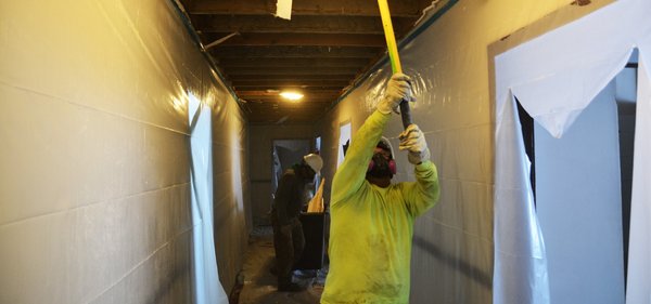 Asbestos Removal - If your home or business was built before 1980, you likely have asbestos in your siding, ceiling, flooring, insulation or roofing. Luckily, 4 Aces Restoration specializes in asbestos removal in homes and buildings. We can assess the condition of your structure to determine if asbestos is a threat. If we find harmful asbestos-containing materials, we'll develop a plan to safely remove them.
Don't put your health at risk. Contact us today for professional asbestos testing. Asbestos Removal - If your home or business was built before 1980, you likely have asbestos in your siding, ceiling, flooring, insulation or roofing. Luckily, 4 Aces Restoration specializes in asbestos removal in homes and buildings. We can assess the condition of your structure to determine if asbestos is a threat. If we find harmful asbestos-containing materials, we'll develop a plan to safely remove them.
Don't put your health at risk. Contact us today for professional asbestos testing.