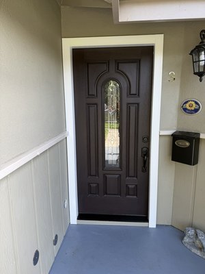 Exterior Door Casing Install - Completed exterior door casing installation to give this entryway a clean, finished look. The original door frame needed to be feathered out and built up slightly to achieve proper casing alignment and consistent reveals. Exterior Door Casing Install - Completed exterior door casing installation to give this entryway a clean, finished look. The original door frame needed to be feathered out and built up slightly to achieve proper casing alignment and consistent reveals.
