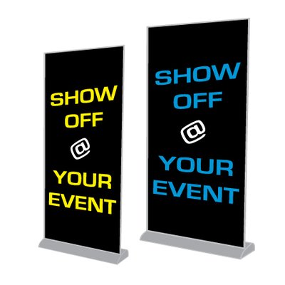 Retractable Banner Stands | Pop-up stands - Our Fabric is Tradeshow / Expo Venue Fire Department Certified. Our Thick Satin Fabric are a great addition to any event, trade show or gathering. We can print one color or Full Color with our signature dye formula to insure maximum color retention and durability. Our fabric is thicker, more durable and our colors last longer than majority of companies in the USA. Standard production time: 3-4 business days. Same Day Rush Service Available (Cut-Off Time 9am.)