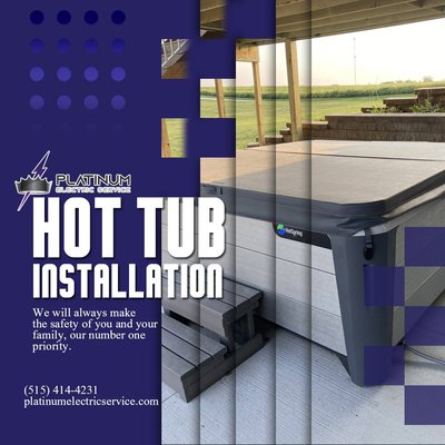 Hot Tubs and Spas - We install Hot Tubs and Spas for several distributors in the area. 

Our technicians are up to date on all the necessary safety concerns, such as proper grounding, gfci protection, surge protection and various other safety and code considerations.