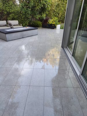 Power washing cleaning - this was a patio was cleaning in los altos hills, was moldy and dirty for a couple years