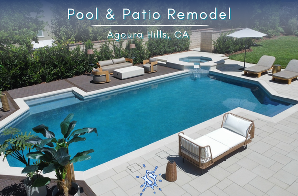 Agoura Hills Backyard Transformation - This stunning remodel has it all: new patio pavers and deck, upgraded coping, new pebble surface, updated tile, and the homeowners did an amazing job styling the entire area. It is one of our favorite projects to date - truly beautiful! Agoura Hills Backyard Transformation - This stunning remodel has it all: new patio pavers and deck, upgraded coping, new pebble surface, updated tile, and the homeowners did an amazing job styling the entire area. It is one of our favorite projects to date - truly beautiful!