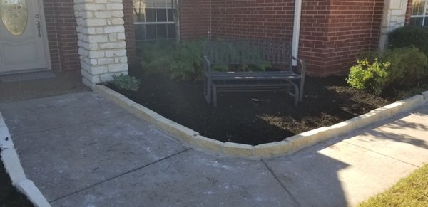 landscaping flowers beds - this job take me  5 days  to finish