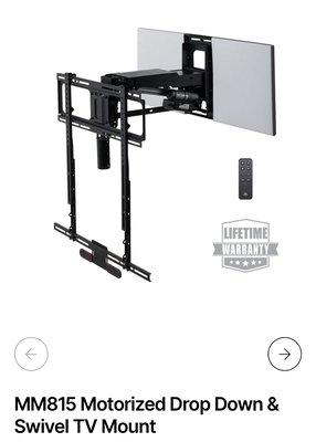 Electric Mantel mount - Motorized mantel mount. Many models to choose from.