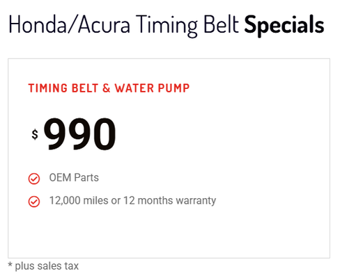 Honda & Acura Timing Belt Special - Honda and Acura owners can enjoy special discounts on timing belt replacements this year.
Ensure your engine stays in top condition with expert service and discounted pricing. Don’t miss out—schedule your appointment today!
This deal covers various Honda Odyssey, Honda Pilot, and Honda Accord, Acura MDX, Acura TLX , Acura TSX and other models with few exceptions.
Read more about our Honda and Acura Timing Belt Services: https://www.torrancemotors.com/honda-timing-belt-service/
Call us at (310) 329-9727 to schedule your service today Honda & Acura Timing Belt Special - Honda and Acura owners can enjoy special discounts on timing belt replacements this year.
Ensure your engine stays in top condition with expert service and discounted pricing. Don’t miss out—schedule your appointment today!
This deal covers various Honda Odyssey, Honda Pilot, and Honda Accord, Acura MDX, Acura TLX , Acura TSX and other models with few exceptions.
Read more about our Honda and Acura Timing Belt Services: https://www.torrancemotors.com/honda-timing-belt-service/
Call us at (310) 329-9727 to schedule your service today