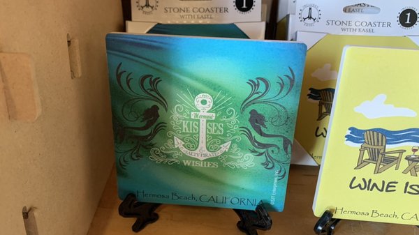 Hermosa Beach Absorbent Stone Coasters - We just got these in and only a small batch to start. Come by and be the first to grab them. Buy 4 and have a complete set. Hermosa Beach Absorbent Stone Coasters - We just got these in and only a small batch to start. Come by and be the first to grab them. Buy 4 and have a complete set.