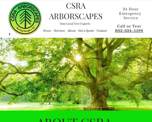 CSRA Arborscapes Website Build - This is a custom website built for an Arborist located in North Georgia. I still manage the website and also the marketing for this wonderful client.