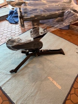 Special Care Services - Prepping and wrapping a Peloton Bike for delivery. Special Care Services - Prepping and wrapping a Peloton Bike for delivery.