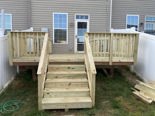 Full deck overhaul minus foundation - This was a rebuild of a deck and repair of some rot to the frame of the deck, call us for your next deck build today! Full deck overhaul minus foundation - This was a rebuild of a deck and repair of some rot to the frame of the deck, call us for your next deck build today!