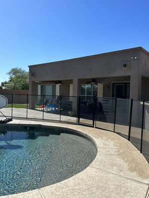 Pool fence installation in chandler - This was a job where previous holes had been drilled. We were able to use these as part of the installation to ensure no extra holes had to be drilled.
