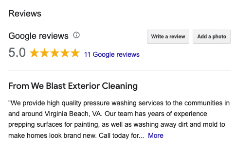 Reviews - Check out our reviews on Google!