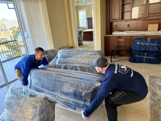 2 of the Best in the Business - Lamar and James on a move in Bluffton, SC with a repeat customer. These 2 rarely work together because they are both crew leaders. They have over 50 years combined experience. Lamar has been moving 28 years and James has been moving over 25. 2 of the Best in the Business - Lamar and James on a move in Bluffton, SC with a repeat customer. These 2 rarely work together because they are both crew leaders. They have over 50 years combined experience. Lamar has been moving 28 years and James has been moving over 25.