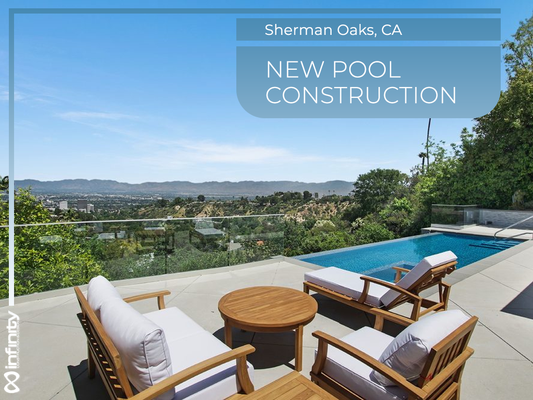 New Infinity Pool Construction | Sherman Oaks, CA - Infinity Pool New Construction & Patio Remodel including:
- Full infinity pool construction and build
- Backyard step construction
- 3D Renderings before starting construction
- Paved patio area
- Lounge area set up New Infinity Pool Construction | Sherman Oaks, CA - Infinity Pool New Construction & Patio Remodel including:
- Full infinity pool construction and build
- Backyard step construction
- 3D Renderings before starting construction
- Paved patio area
- Lounge area set up
