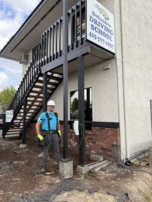 EV Charger for Defensive Driving School! - We installed a Universal Tesla Wall Connector for Defensive Driving School. Thanks for being our first customer as a company!