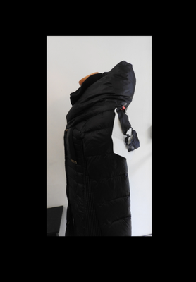 Down Coat Hood Repaired - Used same fabric of the coat to repair the burn area, and finished the sewing in the same way as on the other side of the hood. Down Coat Hood Repaired - Used same fabric of the coat to repair the burn area, and finished the sewing in the same way as on the other side of the hood.