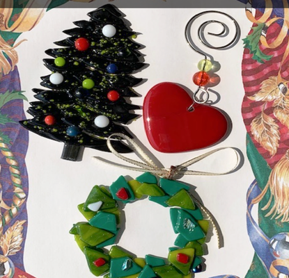 FUSED GLASS HOLIDAY ORNAMENT CLASS! - DATE: Nov13, 2021 - 10:00am – 12:30 pm
LOCATION: Ginkgo Forest Winery, Mattawa, WA
COST: $65 cash $68 credit card
INSTRUCTOR: Paula Bashford
RESERVATIONS:
...Email Paula at paula.bashforth@yahoo.com
...Call Ginkgo Forest Winery Tasting Room - 509 932-0082
Enjoy a fun and stress-free time creating your own fused glass ornaments under the guidance of Paula Bashforth a local fused glass artist.
Absolutely NO experience necessary. We provide all the supplies. At the end of the class, you will have created three ornaments. You can pick them up a week later after they have been fused in Paula’s kiln. Sipping is allowed and your first glass of wine is included in the price.
Class size is limited to 12 so register soon to secure your seat.
Purchase by emailing Paula at paula.bashforth@yahoo.com or call Ginkgo Forest at 509 932-0082
...NOTE - classes may be rescheduled if student quota is not met.
...NO REFUNDS after November 10th but tickets can be transferred to another person. FUSED GLASS HOLIDAY ORNAMENT CLASS! - DATE: Nov13, 2021 - 10:00am – 12:30 pm
LOCATION: Ginkgo Forest Winery, Mattawa, WA
COST: $65 cash $68 credit card
INSTRUCTOR: Paula Bashford
RESERVATIONS:
...Email Paula at paula.bashforth@yahoo.com
...Call Ginkgo Forest Winery Tasting Room - 509 932-0082
Enjoy a fun and stress-free time creating your own fused glass ornaments under the guidance of Paula Bashforth a local fused glass artist.
Absolutely NO experience necessary. We provide all the supplies. At the end of the class, you will have created three ornaments. You can pick them up a week later after they have been fused in Paula’s kiln. Sipping is allowed and your first glass of wine is included in the price.
Class size is limited to 12 so register soon to secure your seat.
Purchase by emailing Paula at paula.bashforth@yahoo.com or call Ginkgo Forest at 509 932-0082
...NOTE - classes may be rescheduled if student quota is not met.
...NO REFUNDS after November 10th but tickets can be transferred to another person.