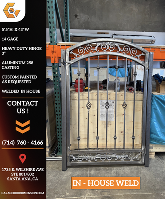 In-House Welded Gate Replacement - Welded & Custom Painted Gate!