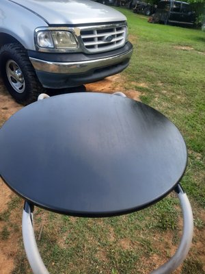 Bar stools and table - customer wanted the bar stool and table to go in their lake house for outside family gatherings. Bar stools and table - customer wanted the bar stool and table to go in their lake house for outside family gatherings.