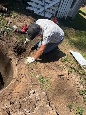 Jetting a clogged septic line. - Hydro-jetting a clogged septic line involves using a high-pressure water hose with a special nozzle to break up and flush out blockages and debris in the septic system. This method is often used for stubborn clogs, tree roots, and grease buildup.