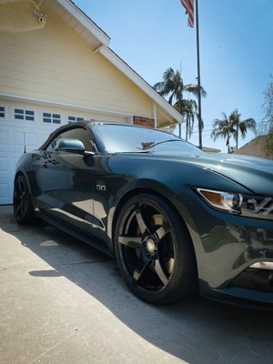 Fort Mustang Full Detail - This client had us do our interior and exterior detailing service with an engine bay detail ad-on.
Interior detail consisted of deep cleaning and conditioning leather seats along with shampooing and cleaning all carpets.
Exterior detail consisted of clay bar treatment and a 1 year graphene coating to give the car a deep gloss and hydrophobics. Fort Mustang Full Detail - This client had us do our interior and exterior detailing service with an engine bay detail ad-on.
Interior detail consisted of deep cleaning and conditioning leather seats along with shampooing and cleaning all carpets.
Exterior detail consisted of clay bar treatment and a 1 year graphene coating to give the car a deep gloss and hydrophobics.