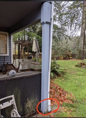 The stand pole replacement - We removed a damaged pole and installed a new one. The stand pole replacement - We removed a damaged pole and installed a new one.