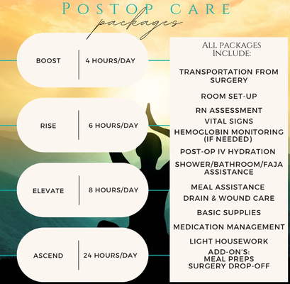 Post-Op Care Packages - Have you customized your healing journey yet?

Your path to recovery is uniquely yours. Why settle for a one-size-fits-all approach?

Our Post-Op Care Packages are thoughtfully designed to support your body, your pace, and your wellness goals. From lymphatic drainage to mobility support and recovery essentials, we tailor every detail to you.

Are you having a Cosmetic Procedure done? The best results begin with proper post-op care. TheBodyHigh can help you start off your healing journey the right way even down to nutrition! Whether you’re having a Mommy Make Over or a single Cosmetic surgery 👌🏽1-1 Private RN post-op packages are available for your needs including 24 hour care 😉✨ Licensed & Insured! ✨Add-ons include: Transportation TO surgery, Meal prep options & Lymphatic Drainage Massages w/ Red Light Therapy 🙂 Flexible payment options also available through Cherry financing to fit your budget! Get an instant decision and no hard credit check 👌🏽 Link in Bio for pricing, consultations & Cherry Approval 🍒🍒.
*
*
*
*
*
#mobilepostopcare #mobileivhydrationtherapy #nursepreneurship #healingjourney #postophealing #bbl #tummytuck #mommymakeover #dmv #affordable #budgetfriendly #cherryfinancing #plasticsurgery #recovery #drrezakordestani #privatepostopcare #privatenurse

Personalized. Professional. Powerful.

Let’s elevate your healing experience your way. Book your custom care consult today.

📅 Book Here: https://TheBodyHigh.as.me/
📞 Call Us: 540-848-3413
👉 Follow Us: @_thebodyhigh_

#TheBodyHigh #PostOpCare #WellnessJourney #RecoverySupport
#LymphaticDrainage #HealingAtHome #surgeryrecovery
5w