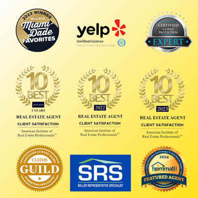 Awards - Hello, I am glad you clicked on me and hope the following information matches what you are in search of in a Real Estate Professional.
I have over 21 years as a Licensed Real Estate Agent and 12 years with the advanced Real Estate Broker license. I am proud to be known as Honest, Reliable, Patient and extremely Knowledgeable. Placing my clients interests first is the foundation of my business. Throughout the 21+ years I have a clean tract record with 0 formal complaints or court cases
Miami native, born and raised Miamian, lived here locally since 1980. Over the decades I personally have witnessed the growth and changes firsthand. In addition to selling real estate, I have renovated many homes/condos over the years for myself, family & past cliental. So not only am I knowledgeable of each individual neighborhood and area from firsthand living experience of being a Miami resident since 1980, but I have an extensive knowledge in construction. Especially for the Miami style home and environments we live in.
I hope you will consider me as your listing or buying agent representative. If there are any questions I can answer, or any more additional information you may need about me, please do not hesitate to ask.
Thank you.
Here is a list of "Some" past Awards I have received:
2025 - Miami Heralds Miami Dade favorites 1st place Gold Medal winner: "Best Real Estate Agent Miami-Dade County" & "Best LUXURY Real Estate Agent"
2024 - Miami Heralds Miami Dade favorites 2nd place Gold Medal winner: "Best Real Estate Agent Miami-Dade County"
2023 - Miami Heralds Miami Dade favorites 1st place Gold Medal winner: "Best Real Estate Agent Miami-Dade County"
2019, 2020 & 2022 - American Institute of Real Estate Agents - "10 Best Real Estate Agents - Client Satisfaction"
2022 - Americas Top 100 Real Estate Agents - "Top 1%"
2019, 2020 & 2021 - Homesnap - "Excellence in Client Service"
2019 - Google - "Excellence in Client Service" Awards - Hello, I am glad you clicked on me and hope the following information matches what you are in search of in a Real Estate Professional.
I have over 21 years as a Licensed Real Estate Agent and 12 years with the advanced Real Estate Broker license. I am proud to be known as Honest, Reliable, Patient and extremely Knowledgeable. Placing my clients interests first is the foundation of my business. Throughout the 21+ years I have a clean tract record with 0 formal complaints or court cases
Miami native, born and raised Miamian, lived here locally since 1980. Over the decades I personally have witnessed the growth and changes firsthand. In addition to selling real estate, I have renovated many homes/condos over the years for myself, family & past cliental. So not only am I knowledgeable of each individual neighborhood and area from firsthand living experience of being a Miami resident since 1980, but I have an extensive knowledge in construction. Especially for the Miami style home and environments we live in.
I hope you will consider me as your listing or buying agent representative. If there are any questions I can answer, or any more additional information you may need about me, please do not hesitate to ask.
Thank you.
Here is a list of "Some" past Awards I have received:
2025 - Miami Heralds Miami Dade favorites 1st place Gold Medal winner: "Best Real Estate Agent Miami-Dade County" & "Best LUXURY Real Estate Agent"
2024 - Miami Heralds Miami Dade favorites 2nd place Gold Medal winner: "Best Real Estate Agent Miami-Dade County"
2023 - Miami Heralds Miami Dade favorites 1st place Gold Medal winner: "Best Real Estate Agent Miami-Dade County"
2019, 2020 & 2022 - American Institute of Real Estate Agents - "10 Best Real Estate Agents - Client Satisfaction"
2022 - Americas Top 100 Real Estate Agents - "Top 1%"
2019, 2020 & 2021 - Homesnap - "Excellence in Client Service"
2019 - Google - "Excellence in Client Service"