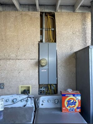 Electrical panel waterproofing, lathe, paint and texture to match existing. - Any inspections are passed with 100% confidence.