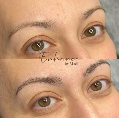 Microblading Eyebrows - Microblading is a manual technique, created by "drawing" very fine lines or strokes into the skin using a handheld tool. These strokes replicate the look of real hair and is an incredibly natural look. Microblading is ideal for normal to dry skin types. Microblading Eyebrows - Microblading is a manual technique, created by "drawing" very fine lines or strokes into the skin using a handheld tool. These strokes replicate the look of real hair and is an incredibly natural look. Microblading is ideal for normal to dry skin types.