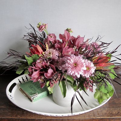 "Best of the Season" Designs - Our Best of the Season designs come in three sizes, and feature whatever is looking freshest and loveliest in the markets! You'll get a beautiful mix of locally sourced blooms in an attractive ceramic vase, with our signature "artfully irregular" aesthetic. Order on our webshop for delivery throughout the greater Seattle area. "Best of the Season" Designs - Our Best of the Season designs come in three sizes, and feature whatever is looking freshest and loveliest in the markets! You'll get a beautiful mix of locally sourced blooms in an attractive ceramic vase, with our signature "artfully irregular" aesthetic. Order on our webshop for delivery throughout the greater Seattle area.