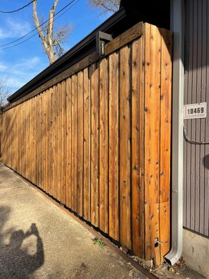 Gate off track - In this project, we needed to get a gate that went off track and put it back and fixed the issue and set new limits so it won't happen again.
We also serviced the gate to make sure the opener wheels and chain will have a longer life. Gate off track - In this project, we needed to get a gate that went off track and put it back and fixed the issue and set new limits so it won't happen again.
We also serviced the gate to make sure the opener wheels and chain will have a longer life.