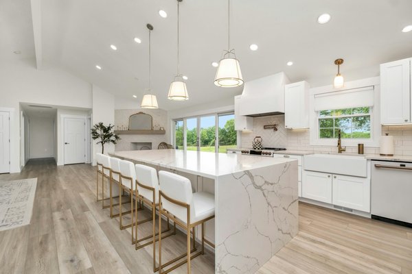 ✨ ✨Complete Kitchen Remodel in Redwood City ✨ - We just finished a stunning kitchen renovation in Redwood City featuring bright white quartz countertops with a waterfall edge. The clean, modern design is paired with sleek finishes to create an open, fresh, and inviting space. The all-white look brings in tons of natural light, making the kitchen feel both spacious and elegant—perfect for cooking, entertaining, and everyday living.
