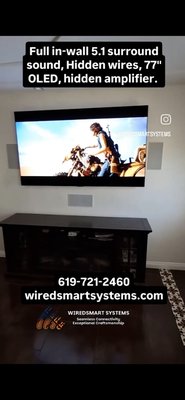 77 OLED and 5.1 in-wall home theater system with hidden amplifier - the customer wanted their old tv replaced worth a 77" LS OLED TV. they also wanted an in-wall suround sound system installed, but they wanted to hide the amplifier above their pantry. 77 OLED and 5.1 in-wall home theater system with hidden amplifier - the customer wanted their old tv replaced worth a 77" LS OLED TV. they also wanted an in-wall suround sound system installed, but they wanted to hide the amplifier above their pantry.