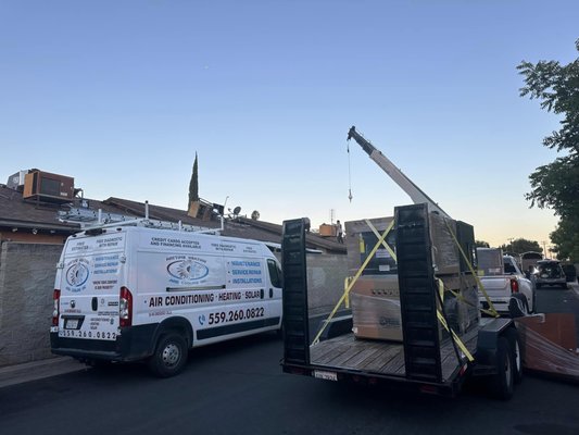Unit replacement - Removed and installed all new package units for our valued customer., Unit replacement - Removed and installed all new package units for our valued customer.,