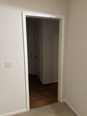 Door installation - Customer requested to install a new door. Door installation - Customer requested to install a new door.