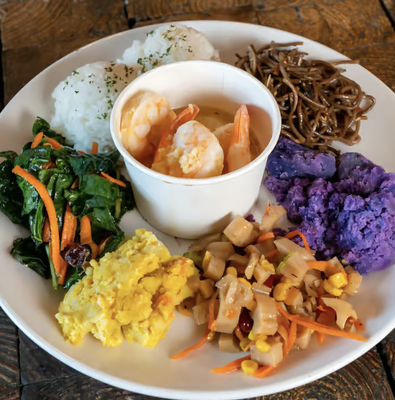 Healthy Food - We are the #1 fresh vegetable and meat centric healthy food restaurant in Oahu, Hawaii. Also, this is a Japanese-owned local small farm-to-table restaurant.
You will be able to customize your own meal plate with your selections from a variety of organic healthy vegetables, rich side dishes, as well as many less-fat, less-oil, or even non-oil meats or vegan entrees. We also run a “made to order” restaurant to take care of customers with our pre-registered 30+ food allergies, preferences, and restrictions, such as celiacs, dairy-free, vegetarians, or vegans, even through our website based online orders. Desserts, organic Japanese ceremonial matcha and organic smoothies, Hawaiian grown traditional Malaki-Tea and other organic tea and coffee are also available.
Our café serves two time zones. At first? We offer breakfast/brunch, and lunch menu from 9:30/10am until 2:30 for the last order, and the second one is for dinner from 5pm until 8pm for the last order. We offer you the same customization requests online and at the cafe.
We are conveniently located a few steps away from Lenard’s, next to Waiola Shaved Ice, and across from the Kapahulu Safeway shopping center! We have a large parking lot at 3121 Mokihana St., at the side ally/street next our restaurant off of Kapahulu between Rigo Italian restaurant and nail salon. If you cannot come, we will deliver our foods to you up to 15 miles from us, using Uber Delivery personnel. See you soon!! Healthy Food - We are the #1 fresh vegetable and meat centric healthy food restaurant in Oahu, Hawaii. Also, this is a Japanese-owned local small farm-to-table restaurant.
You will be able to customize your own meal plate with your selections from a variety of organic healthy vegetables, rich side dishes, as well as many less-fat, less-oil, or even non-oil meats or vegan entrees. We also run a “made to order” restaurant to take care of customers with our pre-registered 30+ food allergies, preferences, and restrictions, such as celiacs, dairy-free, vegetarians, or vegans, even through our website based online orders. Desserts, organic Japanese ceremonial matcha and organic smoothies, Hawaiian grown traditional Malaki-Tea and other organic tea and coffee are also available.
Our café serves two time zones. At first? We offer breakfast/brunch, and lunch menu from 9:30/10am until 2:30 for the last order, and the second one is for dinner from 5pm until 8pm for the last order. We offer you the same customization requests online and at the cafe.
We are conveniently located a few steps away from Lenard’s, next to Waiola Shaved Ice, and across from the Kapahulu Safeway shopping center! We have a large parking lot at 3121 Mokihana St., at the side ally/street next our restaurant off of Kapahulu between Rigo Italian restaurant and nail salon. If you cannot come, we will deliver our foods to you up to 15 miles from us, using Uber Delivery personnel. See you soon!!