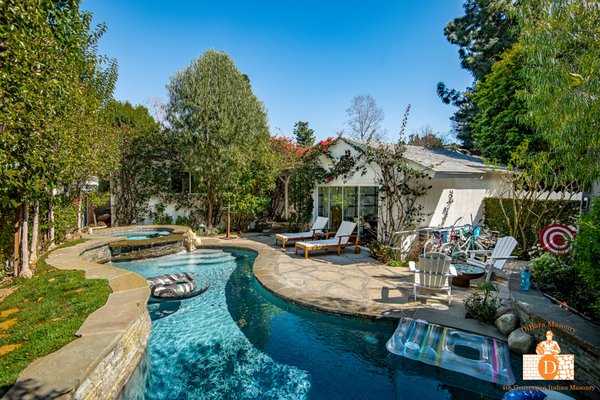 Seeded Aggregate Pool Deck - Sherman Oaks - Old, tired concrete can be rehabbed beautifully by installing new concrete between each piece and seeding it with colored pebbles to create a sleek and modern look. Seeded Aggregate Pool Deck - Sherman Oaks - Old, tired concrete can be rehabbed beautifully by installing new concrete between each piece and seeding it with colored pebbles to create a sleek and modern look.