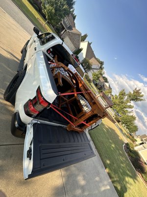 Furniture Moving - Helping a client get a new dining table in. Just give us a call and we'll see what we can do. Furniture Moving - Helping a client get a new dining table in. Just give us a call and we'll see what we can do.