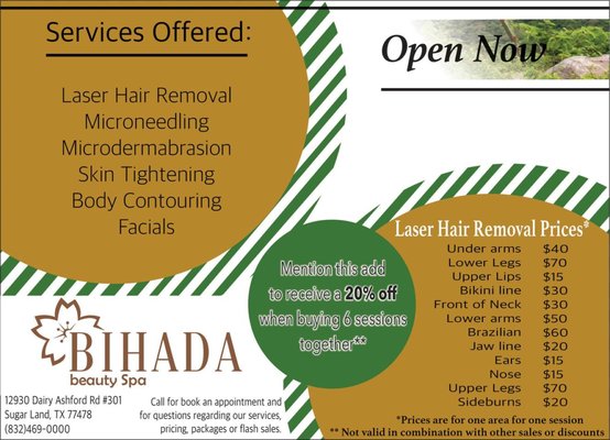 Book an Appointment Now! - Give us a call to book an appointment and start your adventure to get the smooth skin you always dreamed of.