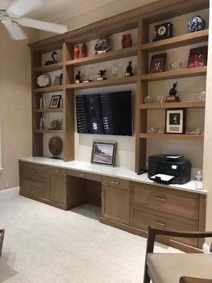 Custom Entertainment Unit - Custom Entertainment Unit with office storage Custom Entertainment Unit - Custom Entertainment Unit with office storage