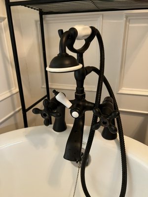 Fixing leaks, and homeowner supplied shower/tub fixture install. - When we first arrived on the scene, there were chrome valves and leaks. This beautiful project turned out just the way we planned it, providing great work for our customer to enjoy. Fixing leaks, and homeowner supplied shower/tub fixture install. - When we first arrived on the scene, there were chrome valves and leaks. This beautiful project turned out just the way we planned it, providing great work for our customer to enjoy.