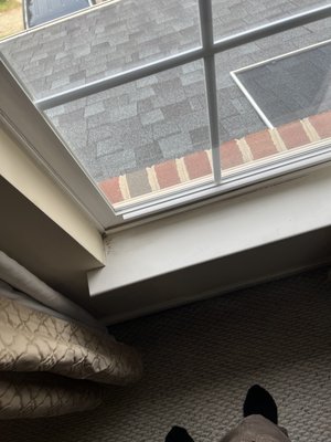 Leaking Window Resealed more repairs scheduled - leaking windows repaired scheduled to fix trim Leaking Window Resealed more repairs scheduled - leaking windows repaired scheduled to fix trim