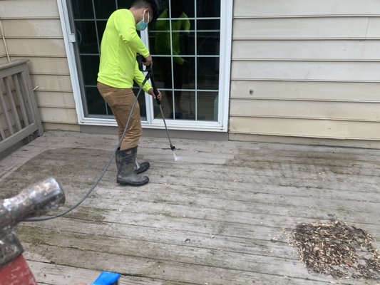 Deck restoration and - This deck was unattended per years and the customer called us to ask what we could do to make it look different as it was . Deck restoration and - This deck was unattended per years and the customer called us to ask what we could do to make it look different as it was .