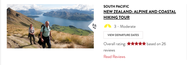New Zealand Getaways - For those seeking outdoor adventures, an abundance of wildlife, and unique beauty, New Zealand is a must-visit destination. The country’s north and south islands both offer a travel experience you won’t soon forget. Incredible scenery, culture, and opportunities to enjoy nature abound.
We focus our New Zealand hiking tours on the South Island—a place where you’ll encounter both a sparkling seaside and awe-inspiring mountainside, often during a single walk. Long, rewarding hikes lead to yawning valleys and dramatic rocky shores brimming with wildlife, from Kaikoura and Arthur’s Pass to Lake Moeraki, with nothing less than the South Island’s soaring alpine landscapes to explore in between.
Join us for a legendary “tramp”—that’s the local word for a hike—on our Alpine and Coastal adventure tour through the best of the South Island. You’ll follow mountain-ringed footpaths, seaside walkways, and rainforest routes as you make your way from east to west across this magnificent landscape. During your adventures, we’ll explore the world-famous Abel Tasman National Park in a section of one of New Zealand’s Great Walks, and the Marlborough wine region. You’ll also learn about Maori culture, encounter a little Lord of the Rings magic, and catch the buzz of the adrenaline-fueled town of Queenstown. New Zealand Getaways - For those seeking outdoor adventures, an abundance of wildlife, and unique beauty, New Zealand is a must-visit destination. The country’s north and south islands both offer a travel experience you won’t soon forget. Incredible scenery, culture, and opportunities to enjoy nature abound.
We focus our New Zealand hiking tours on the South Island—a place where you’ll encounter both a sparkling seaside and awe-inspiring mountainside, often during a single walk. Long, rewarding hikes lead to yawning valleys and dramatic rocky shores brimming with wildlife, from Kaikoura and Arthur’s Pass to Lake Moeraki, with nothing less than the South Island’s soaring alpine landscapes to explore in between.
Join us for a legendary “tramp”—that’s the local word for a hike—on our Alpine and Coastal adventure tour through the best of the South Island. You’ll follow mountain-ringed footpaths, seaside walkways, and rainforest routes as you make your way from east to west across this magnificent landscape. During your adventures, we’ll explore the world-famous Abel Tasman National Park in a section of one of New Zealand’s Great Walks, and the Marlborough wine region. You’ll also learn about Maori culture, encounter a little Lord of the Rings magic, and catch the buzz of the adrenaline-fueled town of Queenstown.