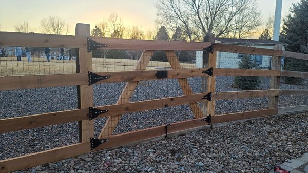 Double gate install to an existing fence - Customer wanted a double added to their existing fence Double gate install to an existing fence - Customer wanted a double added to their existing fence