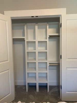 New shelves for our client’s closet - Before and after closets project. New shelves for our client’s closet - Before and after closets project.
